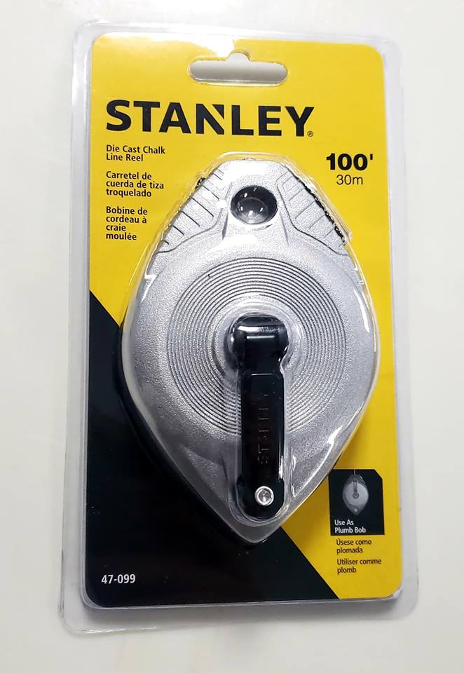 Stanley Die Cast Chalk Line Reel 100'/ 30M